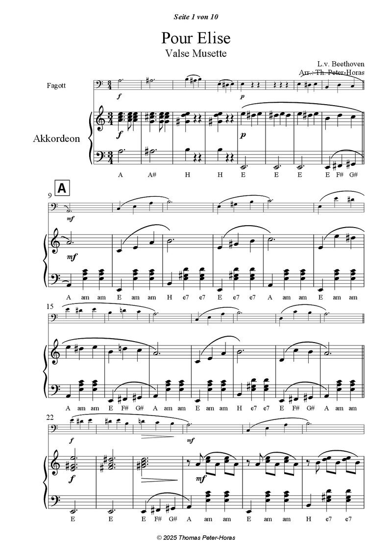 Probeseiten von Pour Elise